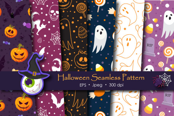 Download Halloween Ghost and Spooky Cat Pattern - Premium Resources