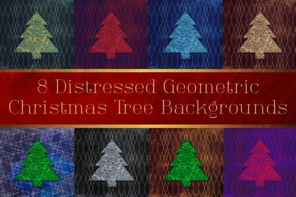 Download Vintage Xmas Tree Grunge Digital Papers - Grunge Collection