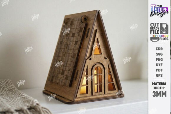 Download Candle House Laser Cut | Night Light SVG - Light Collection