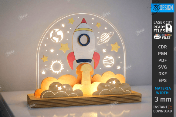 Download Kids Night Light Stand Laser Cut | CNC - Light Collection