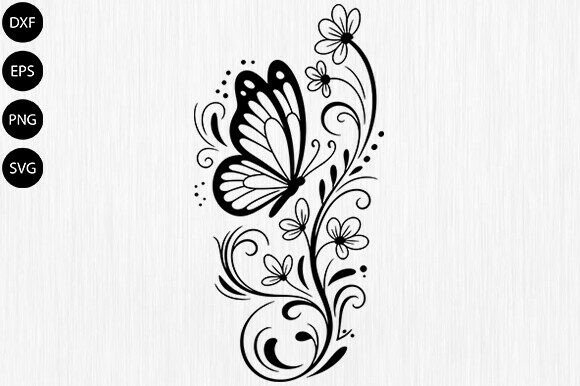 Download Butterfly with Floral SVG,Butterfly SVG - Floral svg Collection