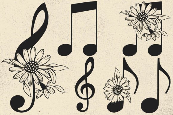 Download Music Svg, Sol Key Svg, Floral Svg - Floral svg Collection