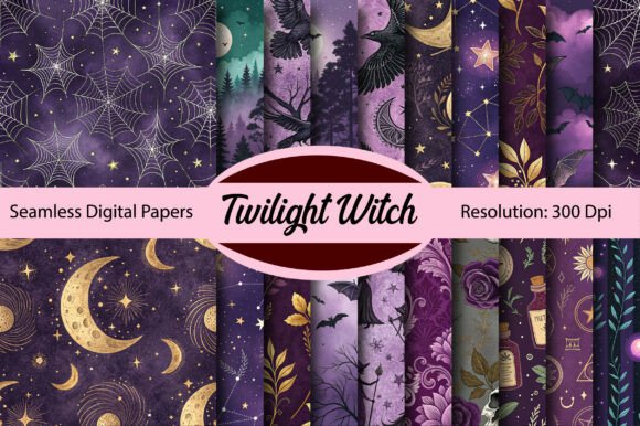 Download Twilight Witch Seamless Digital Paper - Light Collection