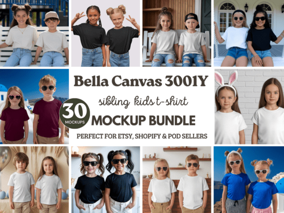 Download Bella Canvas 3001Y Sibling Kids Bundle - Premium Bundle