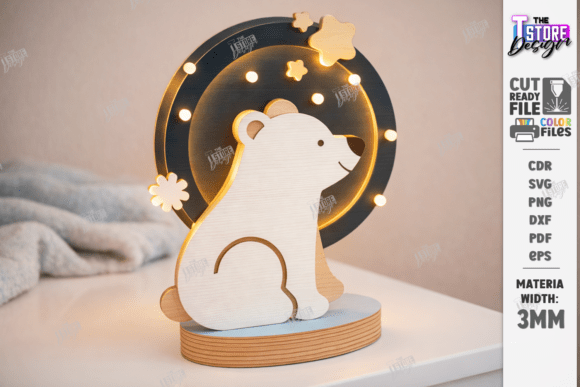 Download 3D Kids Night Light Stand Laser Cut |CNC - Light Collection