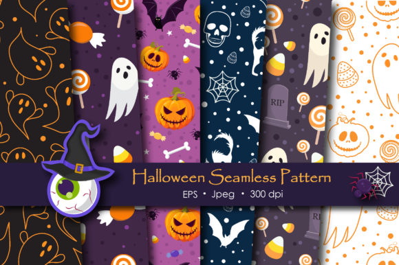 Download Halloween Ghost and Spooky Cat Pattern - Premium Bundle
